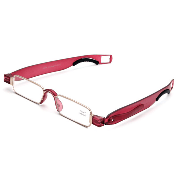 Men Women Portable 360 Rotation Folding Reading Glasses Casual Lightweight Presbyopic Glasses - MRSLM