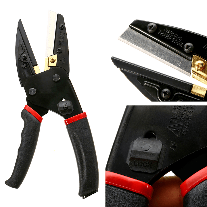 3 in 1 Cutting Tool Multi Cut Pliers Wire Black Power Cut Garden Pruning Shears with 3Pcs Extra Blades Wire Stripper Scissors for Cutting Cable Leather Electrician Hand Crimping Tools - MRSLM