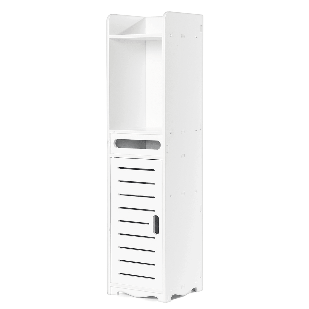 Bathroom Toilet Storage Cabinet Organizer Shelf Standing Rack Cupboard Holder - MRSLM