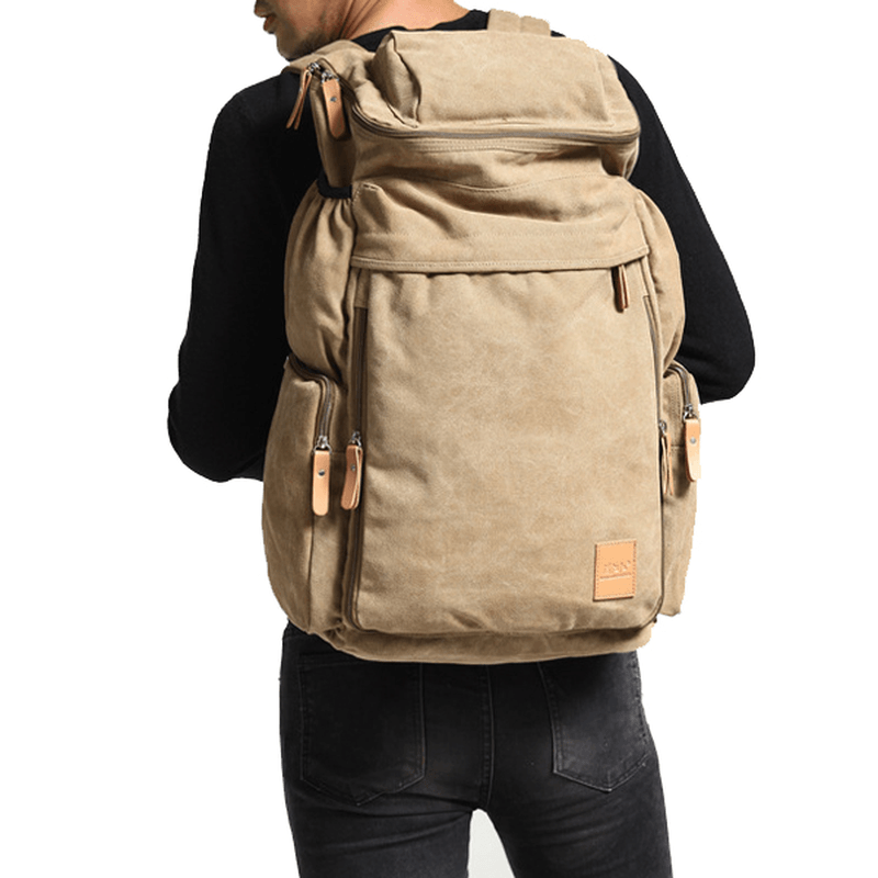 Men Women Large Capacity School Laptop Backpack Canvas Casual Backpack - MRSLM