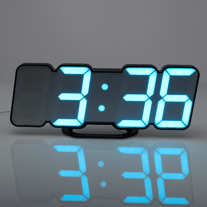 HC-26 3D Colorful LED Digital Clock Remote Control Temperature Alarm Clock - MRSLM