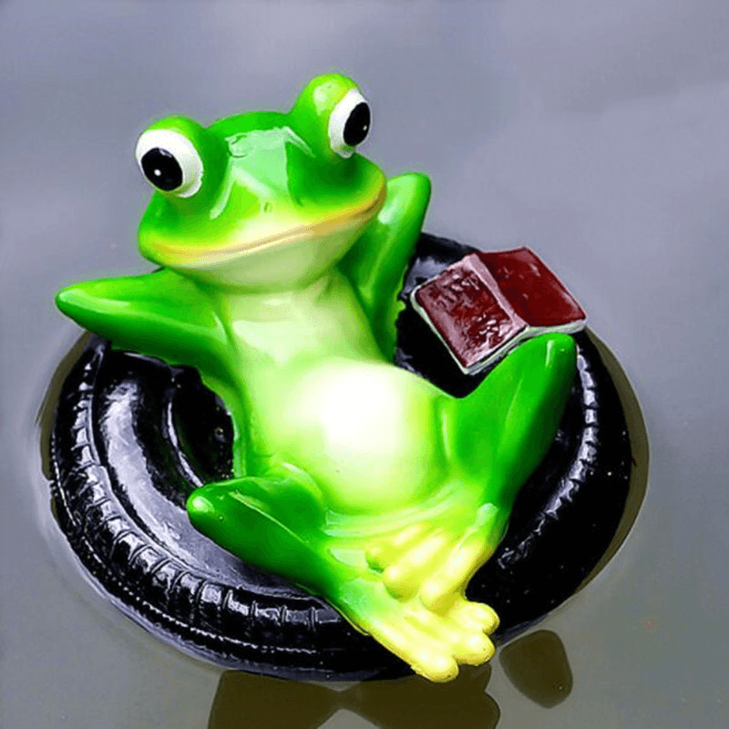 Floating Pond Decor Outdoor Simulation Resin Cute Swimming Pool Lawn Frog Decorations Ornament Garden Art in Water - MRSLM