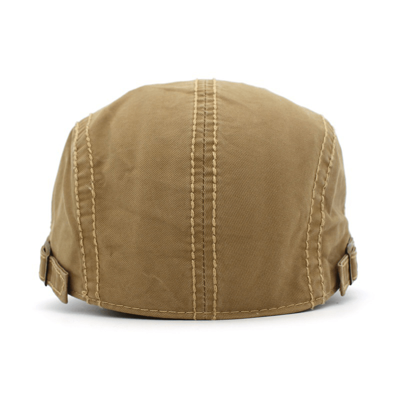 Mens Outdoor Summer Patchwork Breathable Beret Caps Newsboy Cabbie Flat Caps Visor - MRSLM