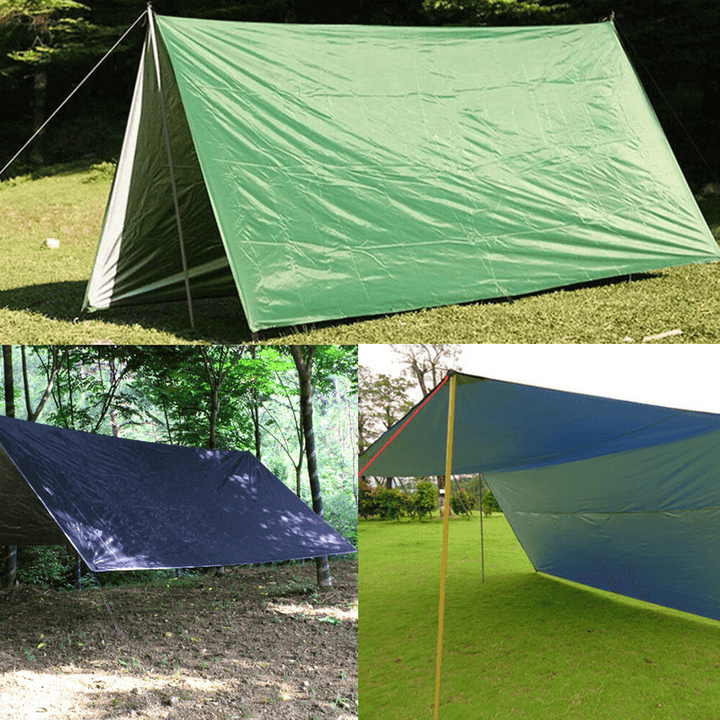 Double Person Camping Hammock with Mosquito Net + Awning Outdoor Hiking Travel Hanging Hammock Set Bearable 300Kg - MRSLM