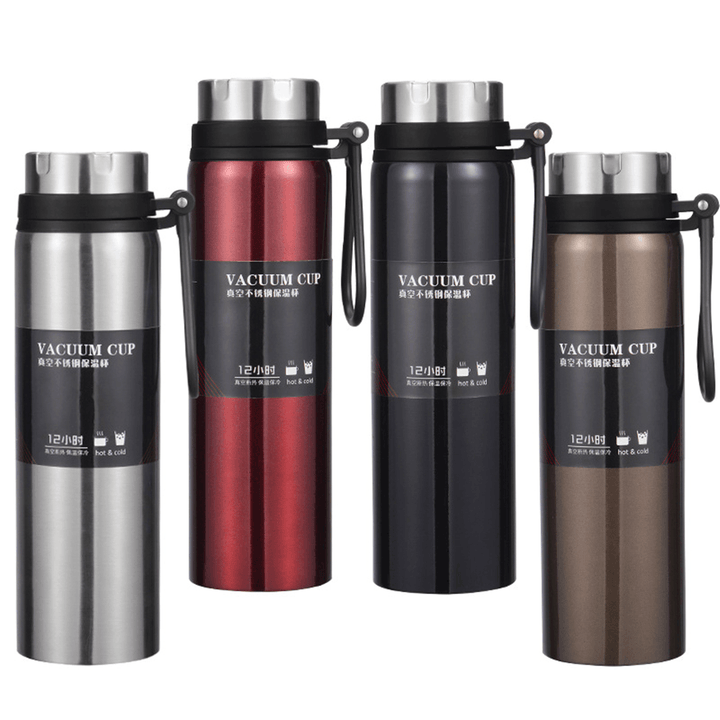 1L Stainless Steel Vacuum Cup Camping Travel Sport Thermos Cup Insulated Water Bottle - MRSLM