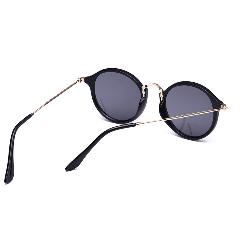 Metal round Face Sunglasses Retro Driver Sunglasses Men and Women Sunglasses - MRSLM