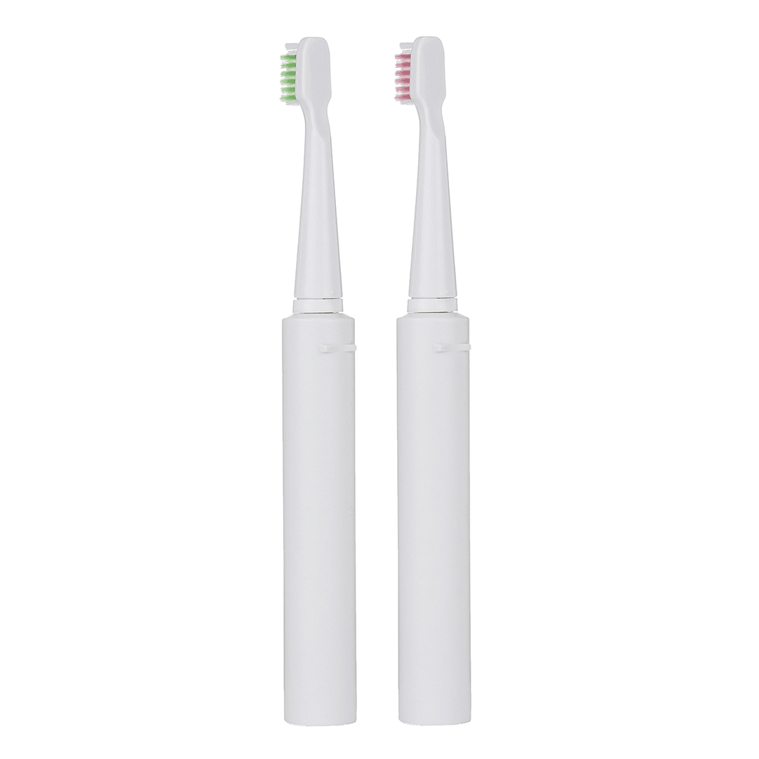 Travel Rechargeable Ultrasonic Electric Toothbrush Waterproof 3 Cleaning Mode Teeth Clean+ 4 Heads - MRSLM