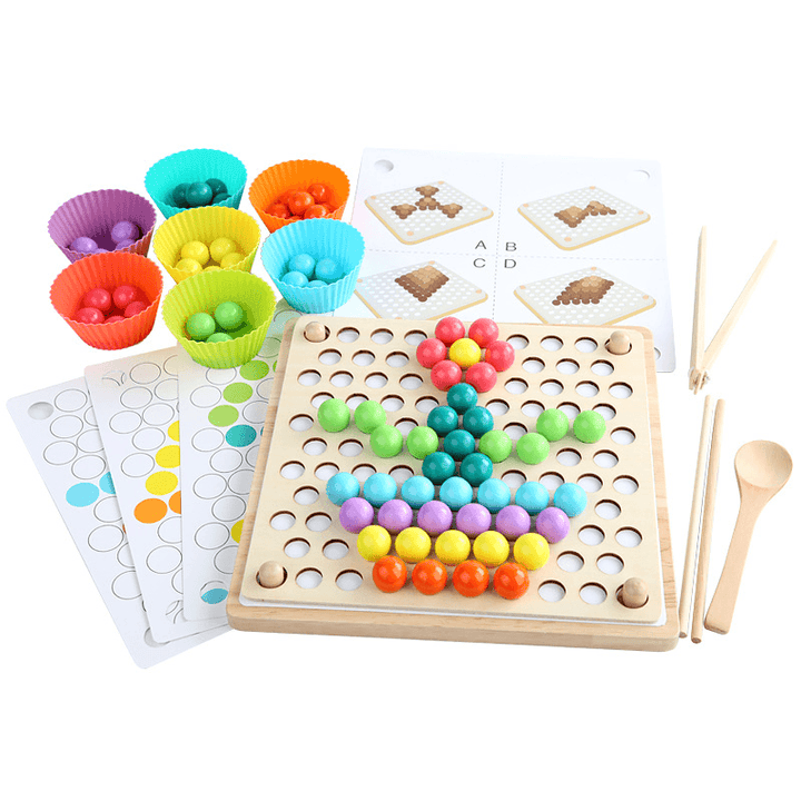 Color Bead Xiaoxiaole Wooden Children'S Educational Toys - MRSLM