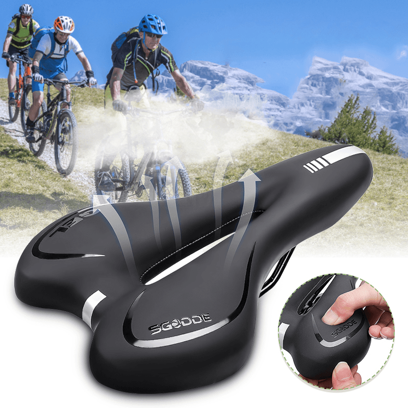 SGODDE Gel Bicycle Saddle Padded Dual-Spring Bike Saddle Soft Extra Comfort Bicycle Seat Pad Bike Accessories for Men Women Universal Riding Bike Mountain Bike - MRSLM