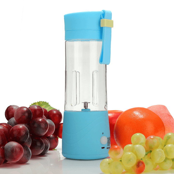 3.6V Portable Blender Smoothie Juicer Cup 14Oz Fruit Mixing Machine with 2000Mah USB Rechargeable Blender for Home - MRSLM