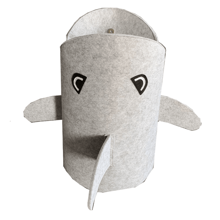 Children'S Toy Storage Bag Felt Cartoon Shark Storage Bucket - MRSLM