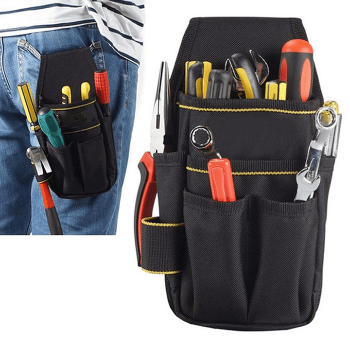 Multi-Function Oxford Drill Holster Tool Pockets Portable Storage Bag Waterproof Maintenance Tool Waist Bag - MRSLM