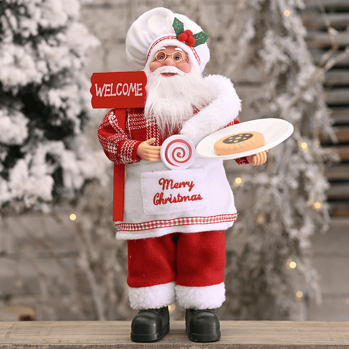 Santa Claus Doll Merry Christmas Tree Figurine Ornament Kid Toy Gift Desktop Decoration - MRSLM