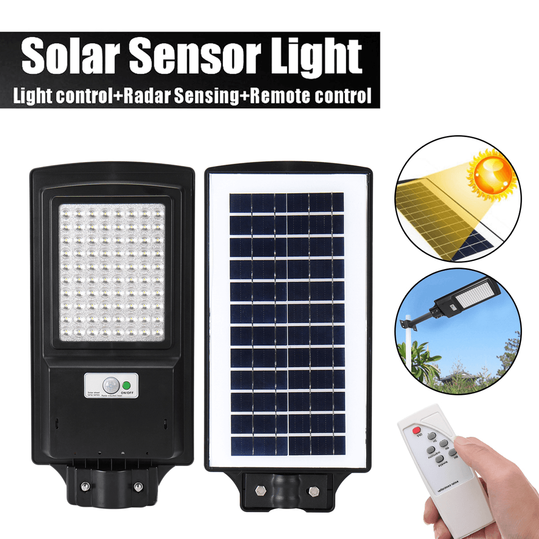 23*47CM Waterproof 80 LED Solar Street Light 120 Degree with Remote Control - MRSLM