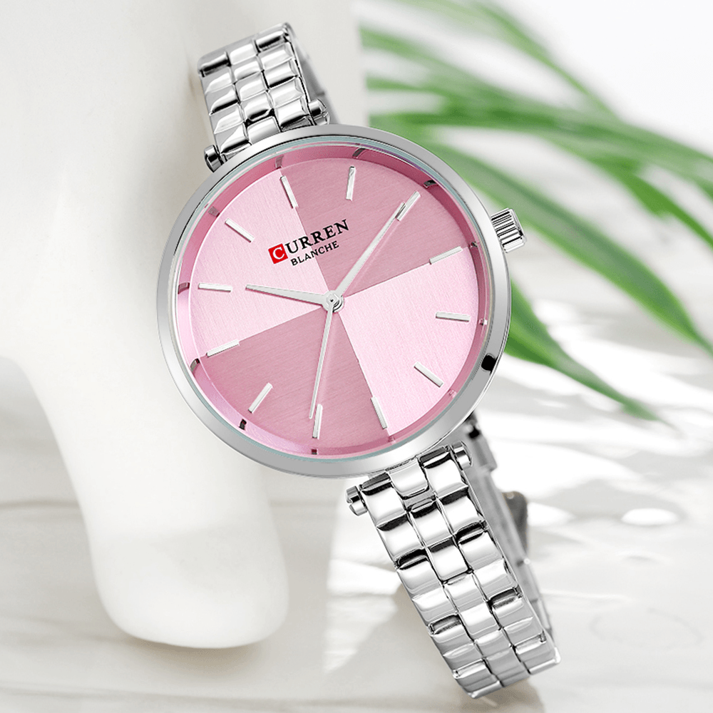 CURREN 9043 Simple Style Ladies Wrist Watch Stainless Steel Band Quartz Watches - MRSLM