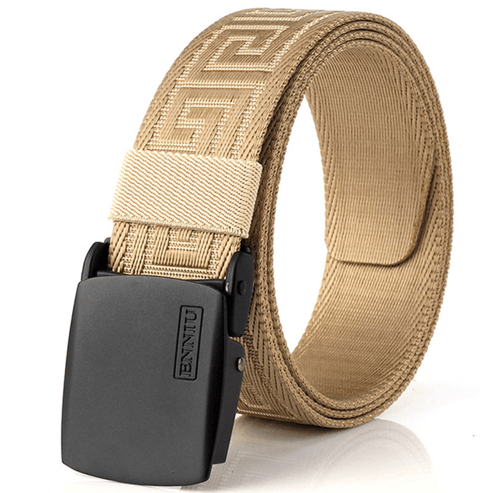 125CM Men Automatic Buckle Military Nylon Belt Army Tactical Durable Waistband - MRSLM