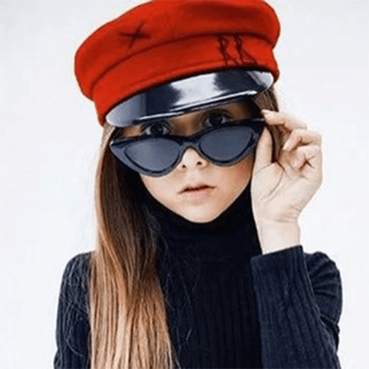 Triangle Cat Eye Children Sunglasses Fashion Colorful Sunglasses Cute - MRSLM