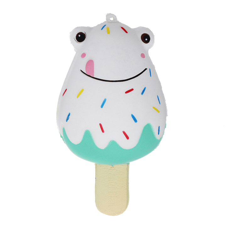 Sanqi Elan Frog Popsicle Ice-Lolly Squishy 12*6CM Licensed Slow Rising Soft Toy with Packaging - MRSLM