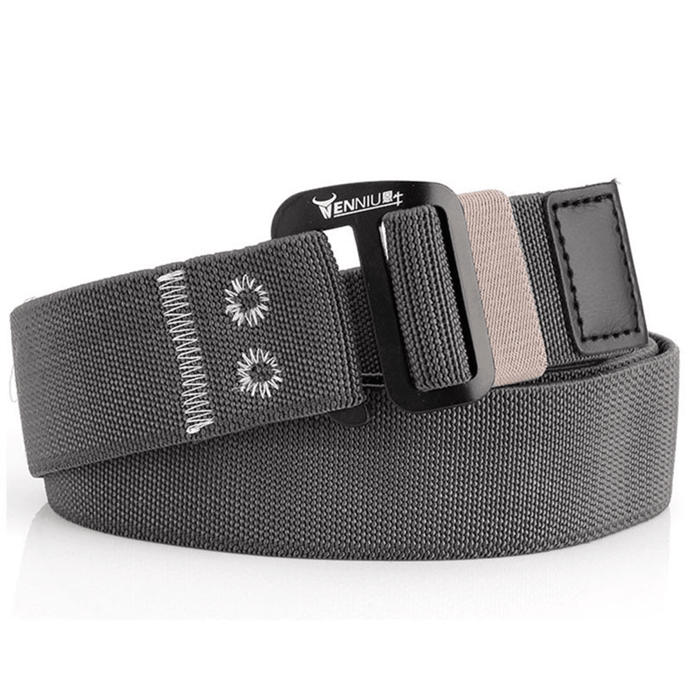 Men Nylon Elastic Belt Outdoor Woven Canvas Belt - MRSLM