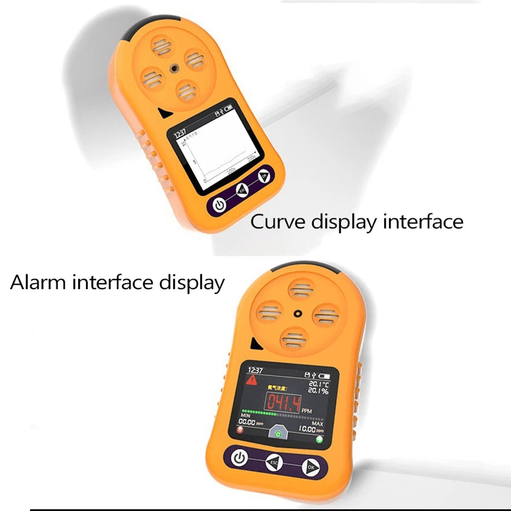 Handheld O₃ Analyzer Multiple Alarms Air Detector Portable Ozone Concentration Tester Multifunctional Quick Sensing Air Quality Monitor - MRSLM