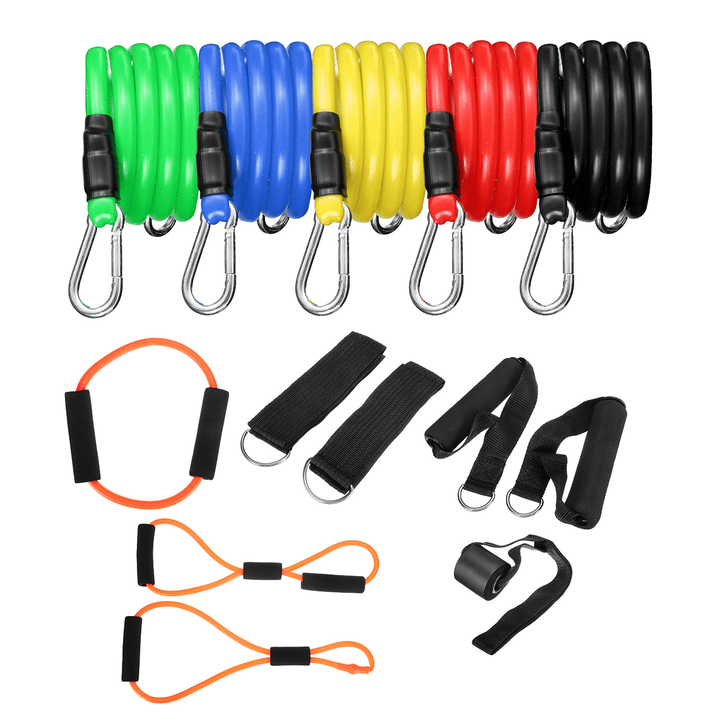 15Pcs Exercise Resistance Bands Set Fitness Latex Yoga Elastic Band Home Gym Training - MRSLM