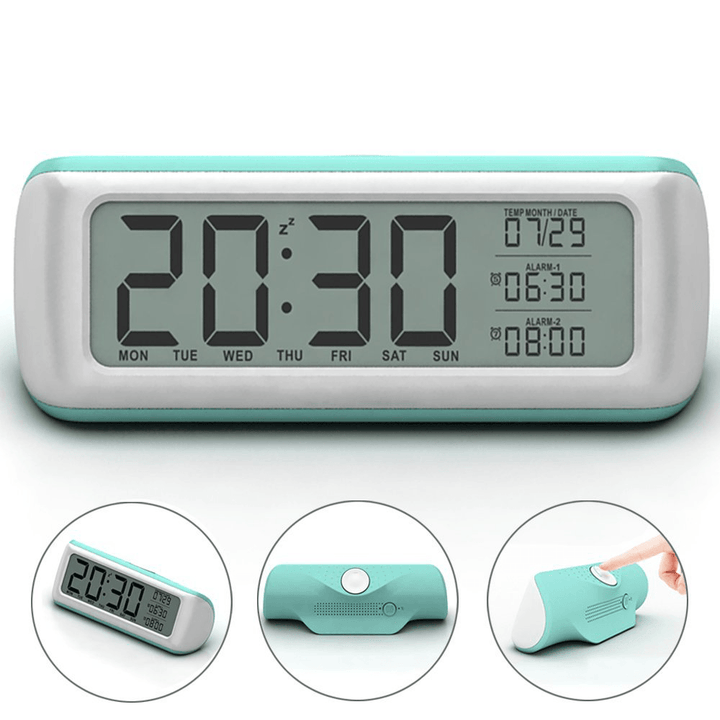 DC-12 5.5" Large Digital Alarm Clock with Backlight 2 Alarms Snooze Function - MRSLM