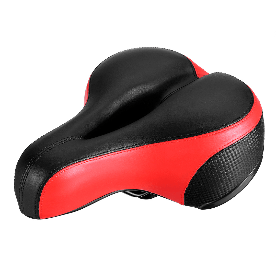 BIKIGHT Wide Bum Cycling Sprung Bike Saddle Bicycle Seat Gel Cushion Comfort Soft Saddles with Reflective Stripe - MRSLM