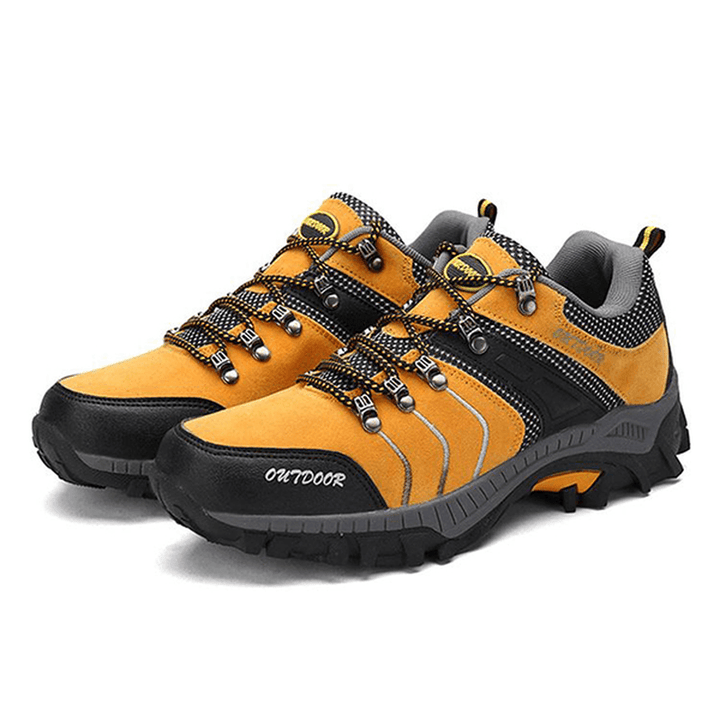 Men Breathable Wear Resistance Outsole Outdoor Hiking Athletic Shoes - MRSLM