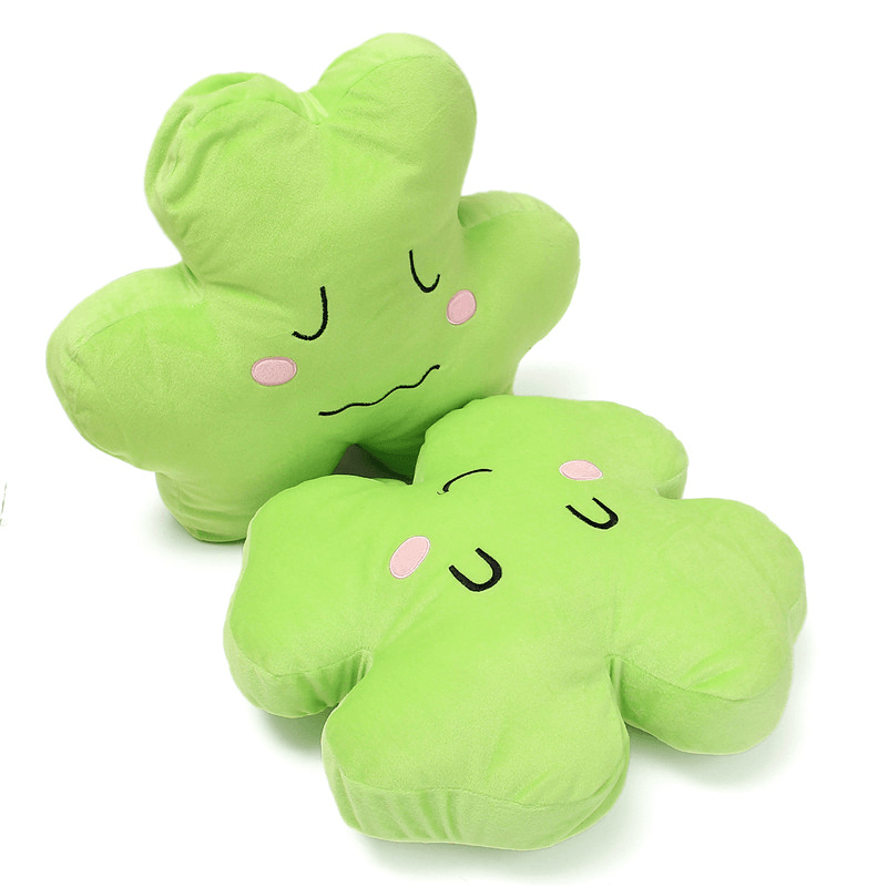 1PC 40Cm Cute Clover Shamrock Soft Stuffed Plush Toy Happy Love Ornament Soft Doll - MRSLM