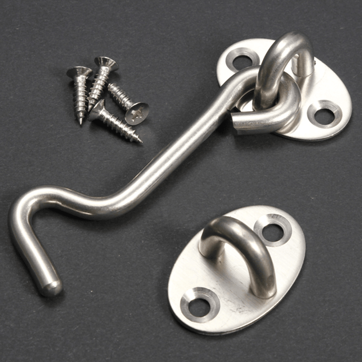 3 Inch Stainless Steel Cabin Hook and Eye Shed Gate Door Window Latch - MRSLM