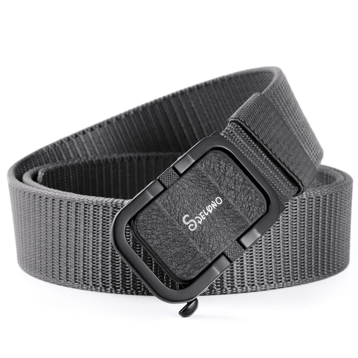 Toothless Automatic Buckle Belt Nylon Canvas Belt Outdoor Casual Pants Belt - MRSLM