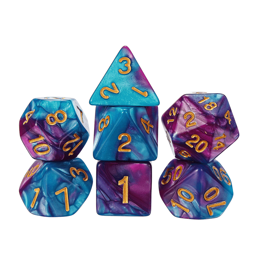 42PCS Metal Polyhedral Dices Set for Dungeons & Dragons Dice Desktop RPG Game - MRSLM