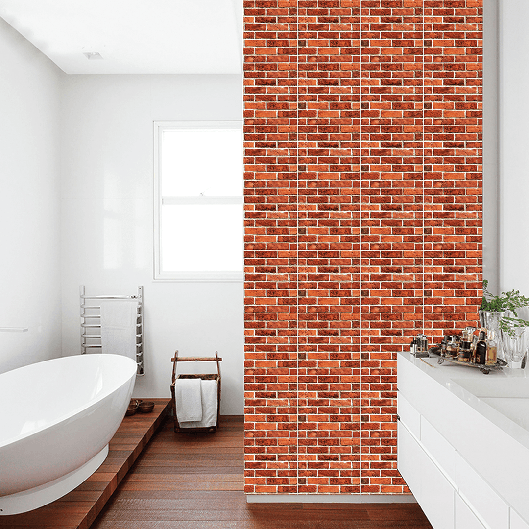 24Kind 3D Self Adhesive Wallpaper PE Foam Wall Sticker Tile Brick Home Wall Decoration - MRSLM