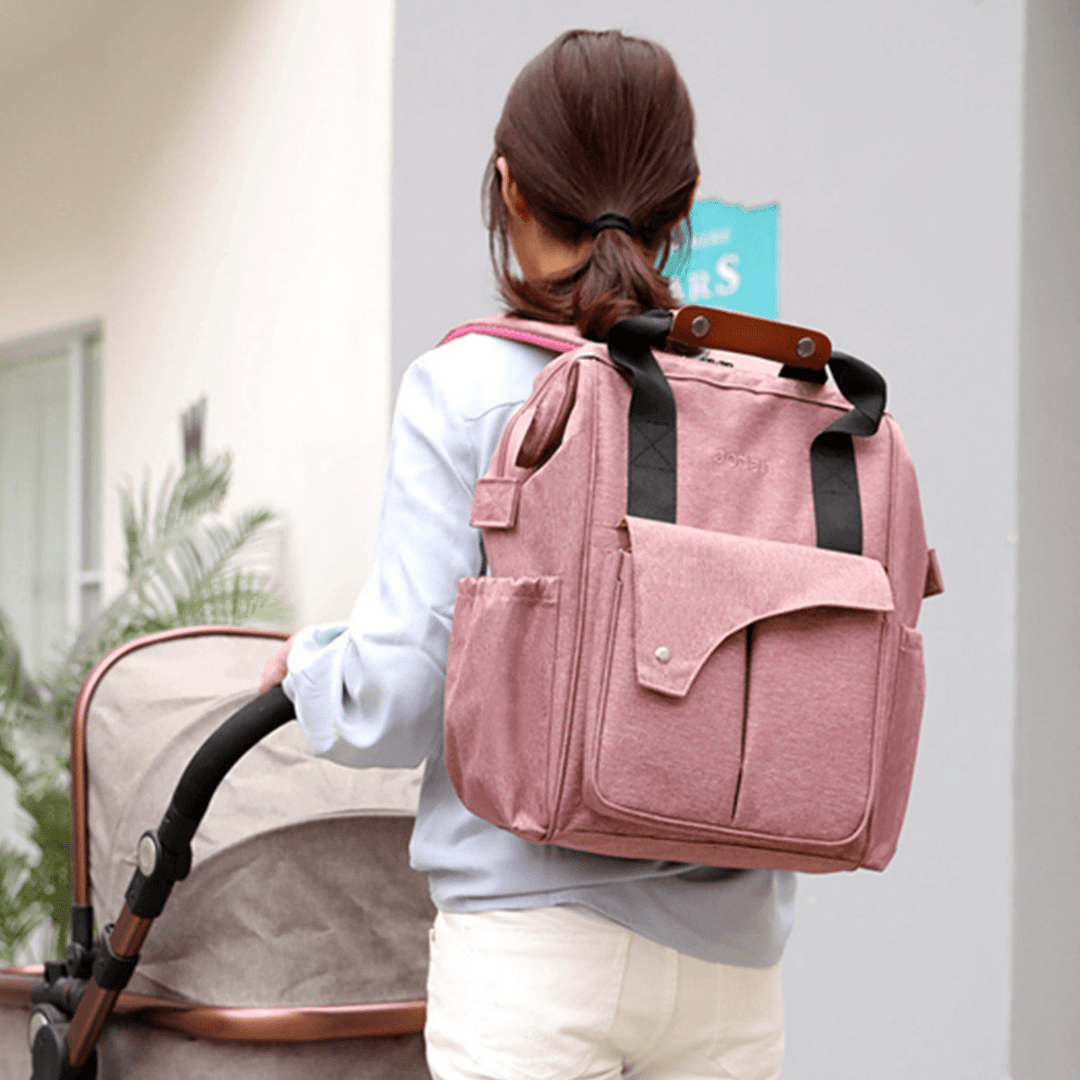 Mummy Backpack Waterproof Baby Diaper Bag Nappy Portable Travel Storage Bag Women Shoulder Bag - MRSLM