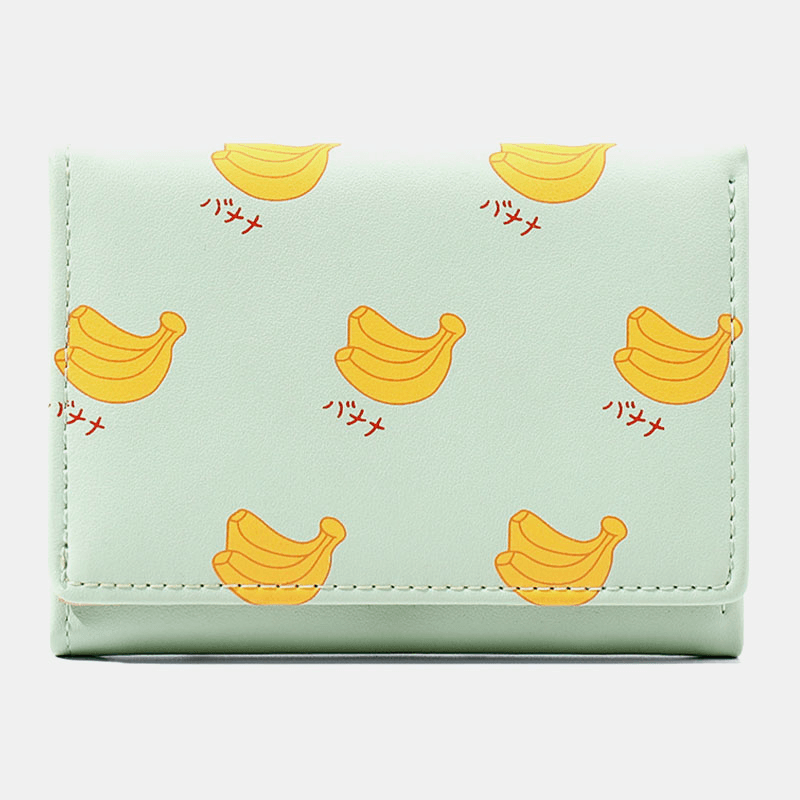 Women 7 Card Slots Trifold Fruit Printed Wallet - MRSLM