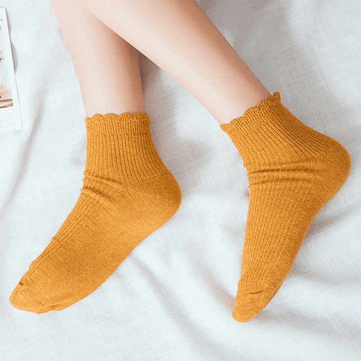 Women Summer Breathable Short Tube Socks Cotton Boat Socks - MRSLM