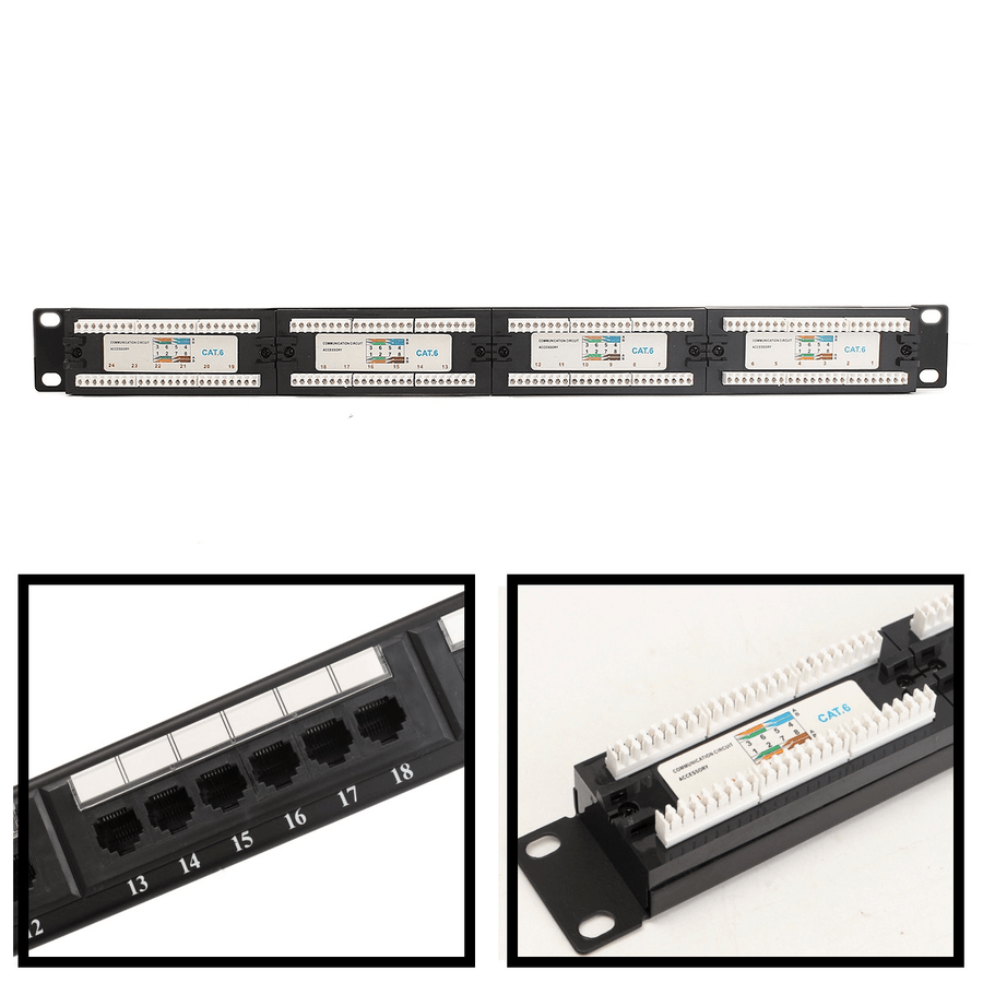 CAT 6 24 Port Ethernet Network LAN Adapter Connector Cable Mount Bracket - MRSLM