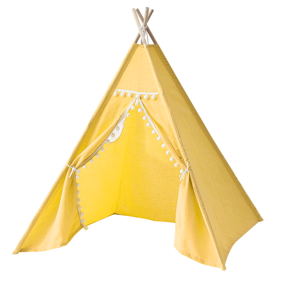 Kids Tent Cotton Canvas Children Play Tent House Game House Boy Girls Gift - MRSLM