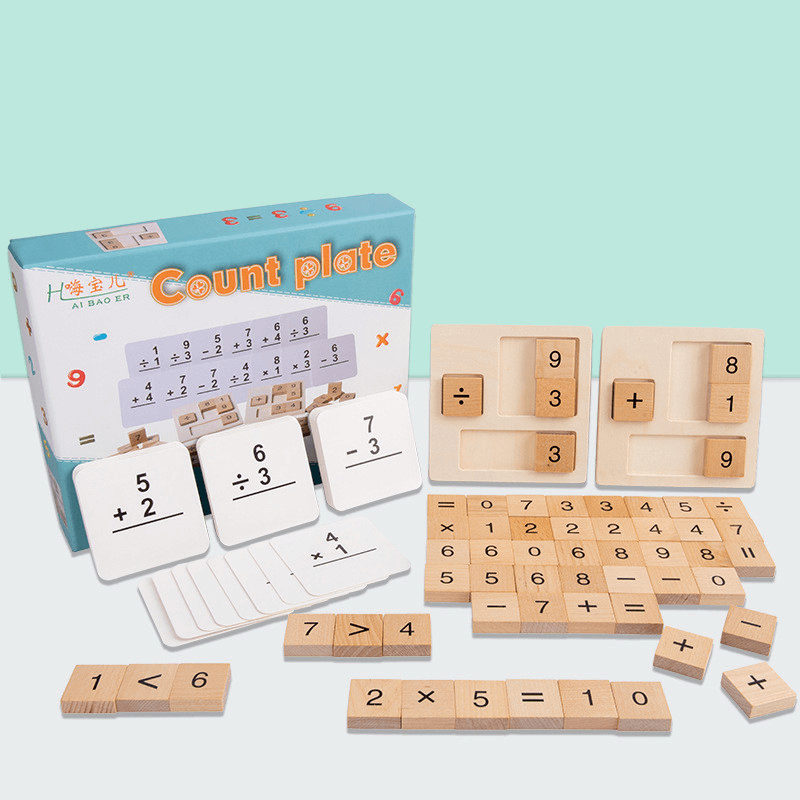 Wooden Children'S Mathematics Knowledge Board - MRSLM