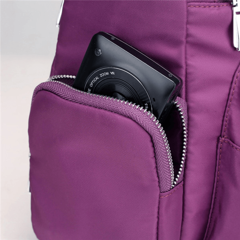 Multilayer Zipper Pockets Nylon Shoulder Bags Outdoor Sports Waterproof Crossbody Bags Messenger Bag - MRSLM