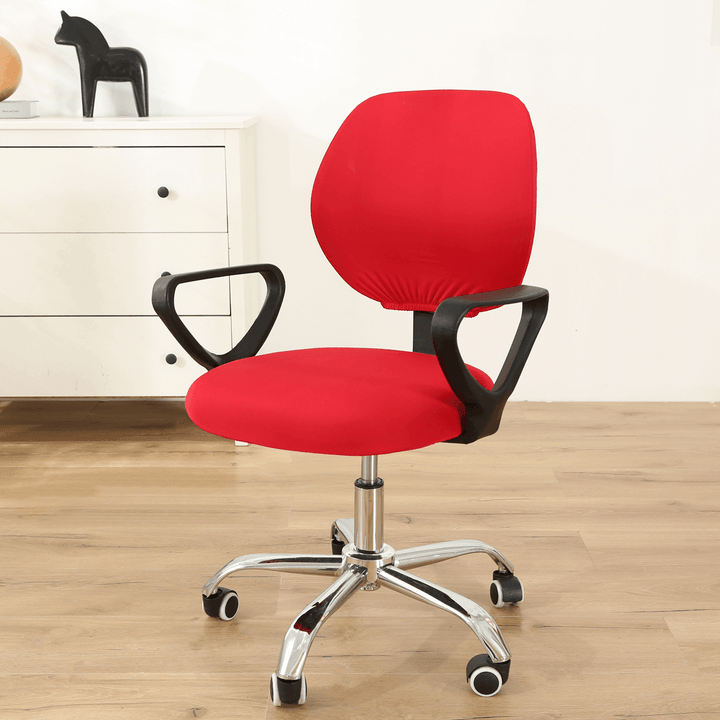 Elastic Swivel Computer Chair Seat Back Cover Office Armchair Decor Protector - MRSLM