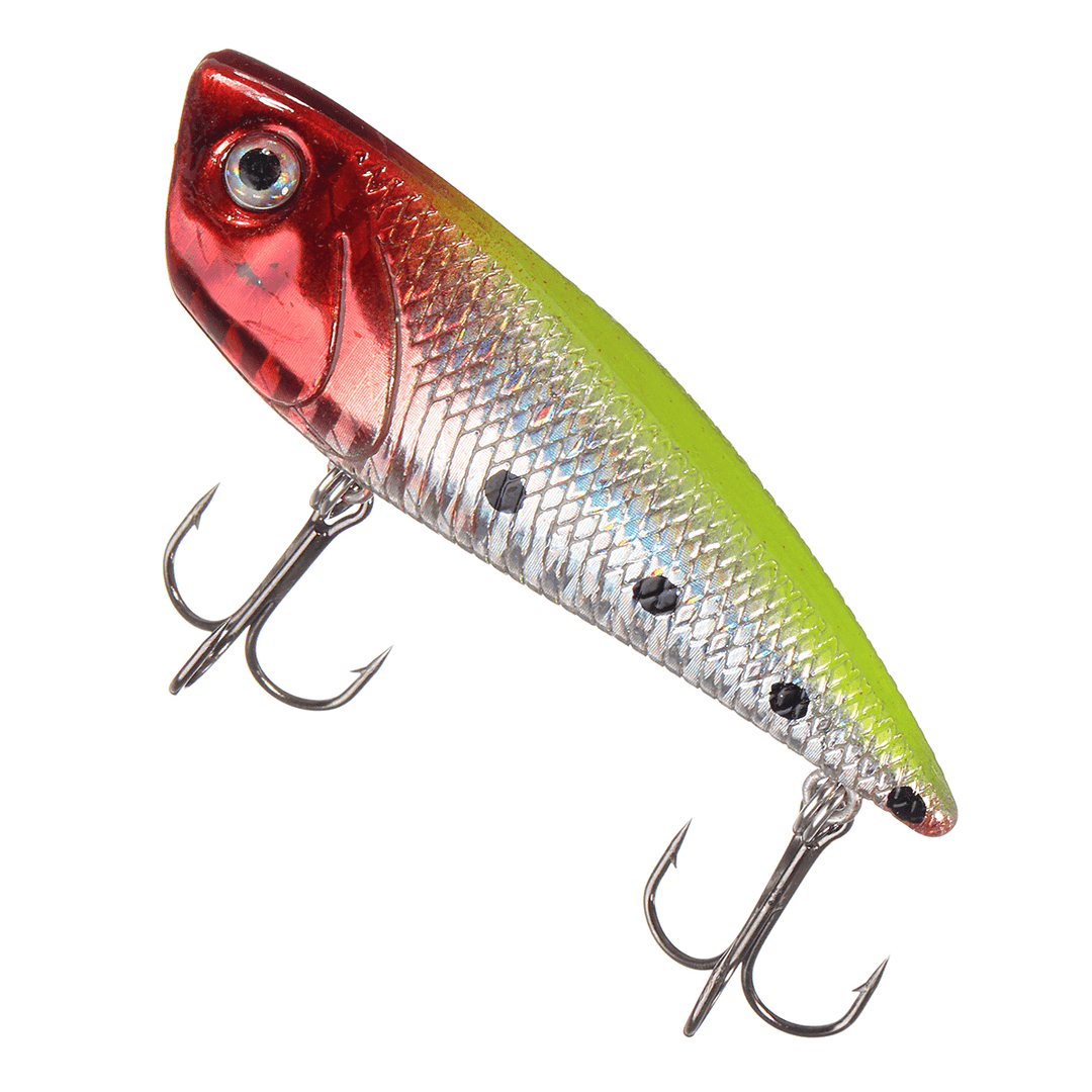 ZANLURE 7Cm Topwater Popper Freshwater Floating Fishing Lure Bass Bait Tackle Crankbait - MRSLM