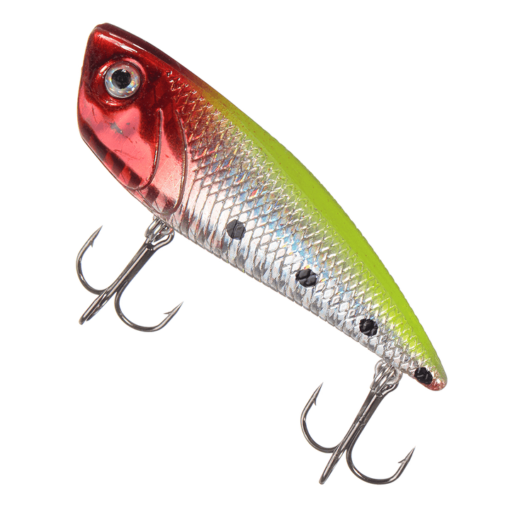 ZANLURE 7Cm Topwater Popper Freshwater Floating Fishing Lure Bass Bait Tackle Crankbait - MRSLM