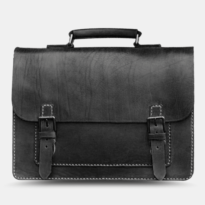 Men Vintage Multifunction 14 Inch Laptop Bag Large Capacity Waterproof Backpack Crossbody Bag Shoulder Bag - MRSLM