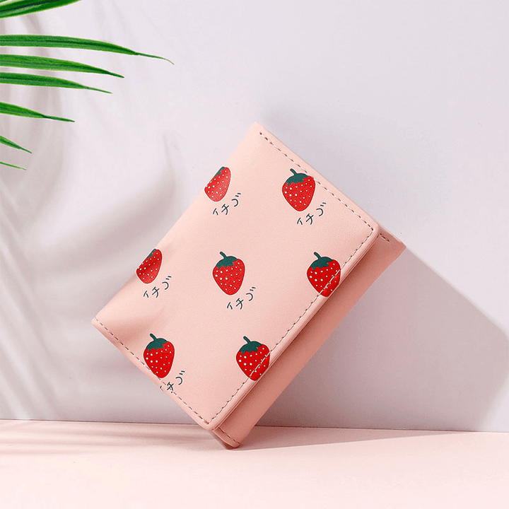 Women 7 Card Slots Trifold Fruit Printed Wallet - MRSLM