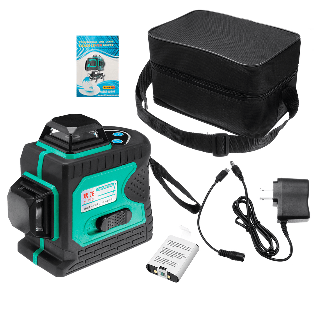 3D Green Auto Laser Level 12 Lines 360° Horizontal & Vertical Cross Build Tool Measuring Tools - MRSLM