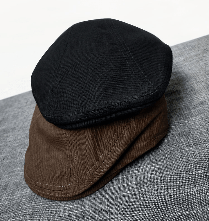 Thin, Comfortable, Pure Cotton, Japanese Retro Caps, Retro Literary and Artistic Small Fresh Berets, Forward Hats for Men and Women - MRSLM