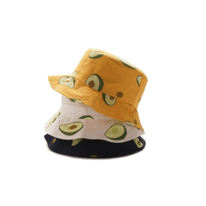 Unisex Summer Avocado Fisherman Hat Bucket Hat Outdoor Travel Sun Hat - MRSLM