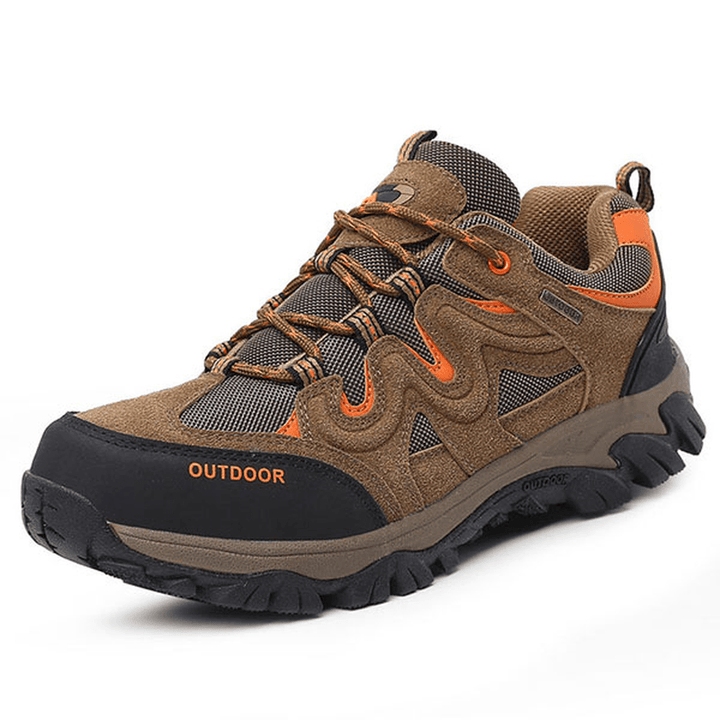 Big Size Men Comfortable Wear Resistant Outsole Outdoor Hiking Athletic Shoes - MRSLM