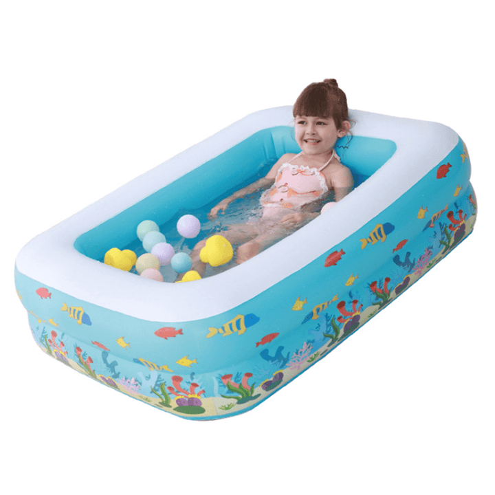 45.3X33.8X13.8'' Inflatable Swimming Pool Family Play Center Swim Baby Kids Child Backyard Garden - MRSLM